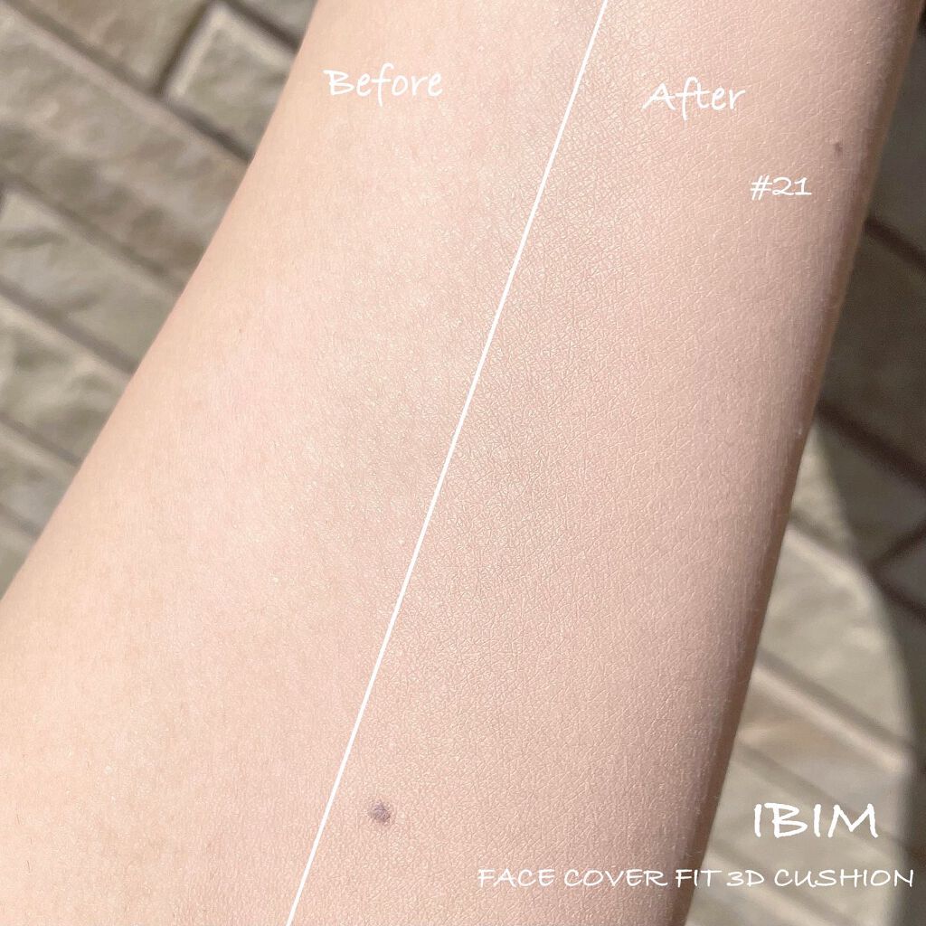 フェイスカバーフィット3Dクッション/IBIM/クッションファンデーションを使ったクチコミ（2枚目）
