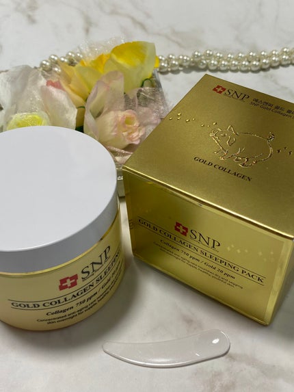 SNP ゴールド コラーゲン スリーピング パック/SNP/シートマスク・パックを使ったクチコミ(1枚目)