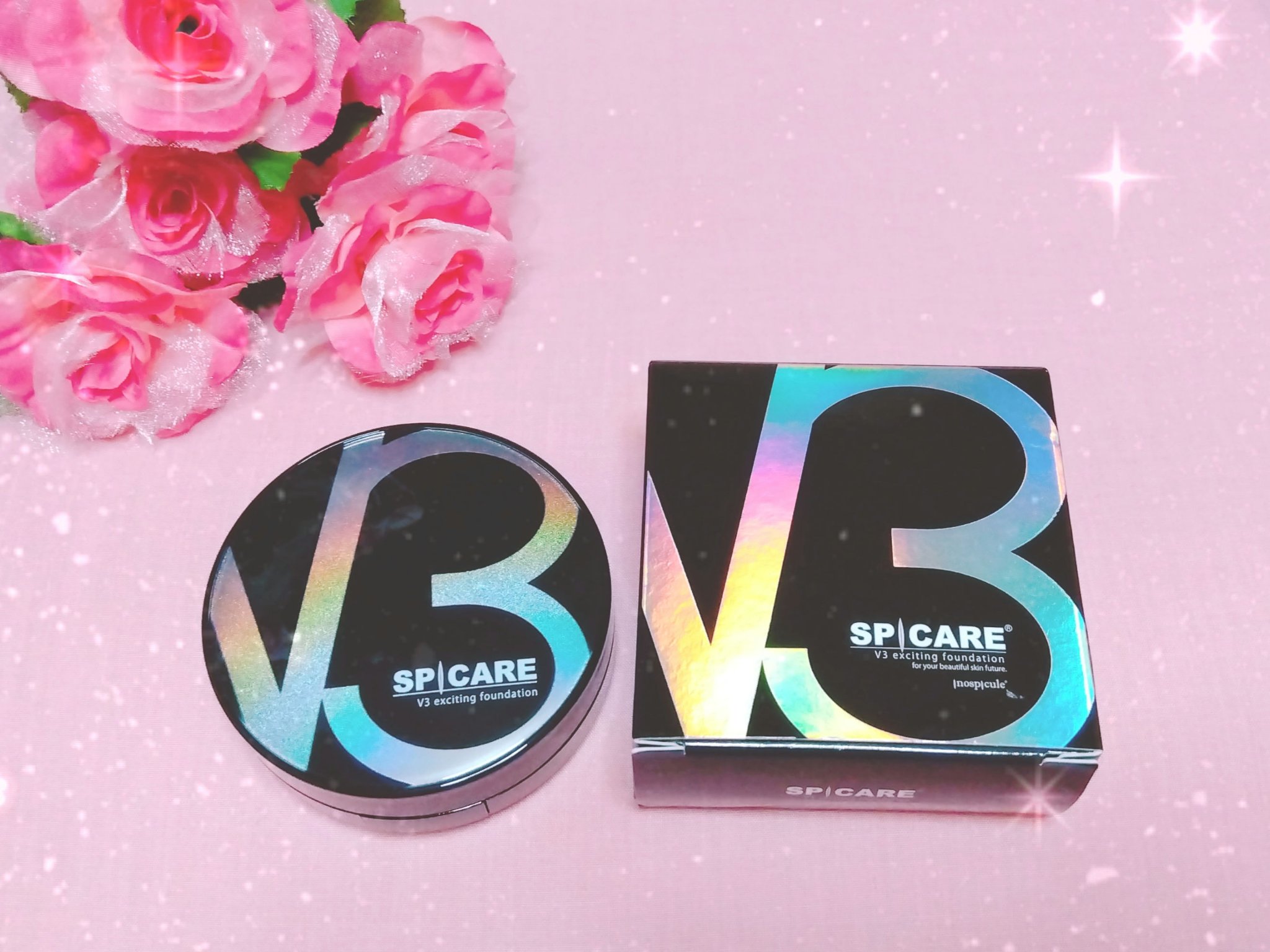 V3 エキサイティングファンデーション/SPICARE/クッションファンデーションを使ったクチコミ（1枚目）