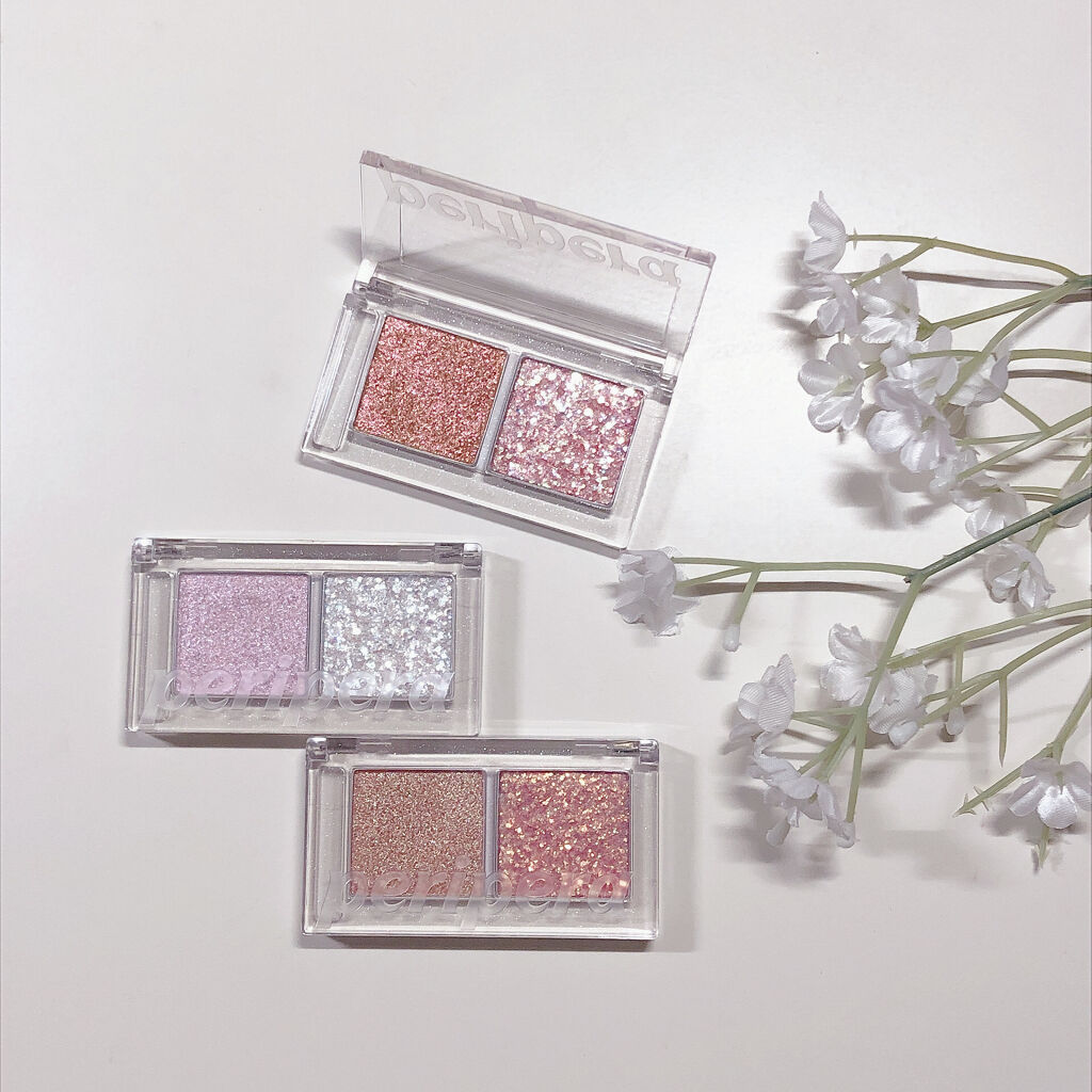  デュオ ポケット グリッター シャドウ/PERIPERA/アイシャドウパレットを使ったクチコミ（2枚目）