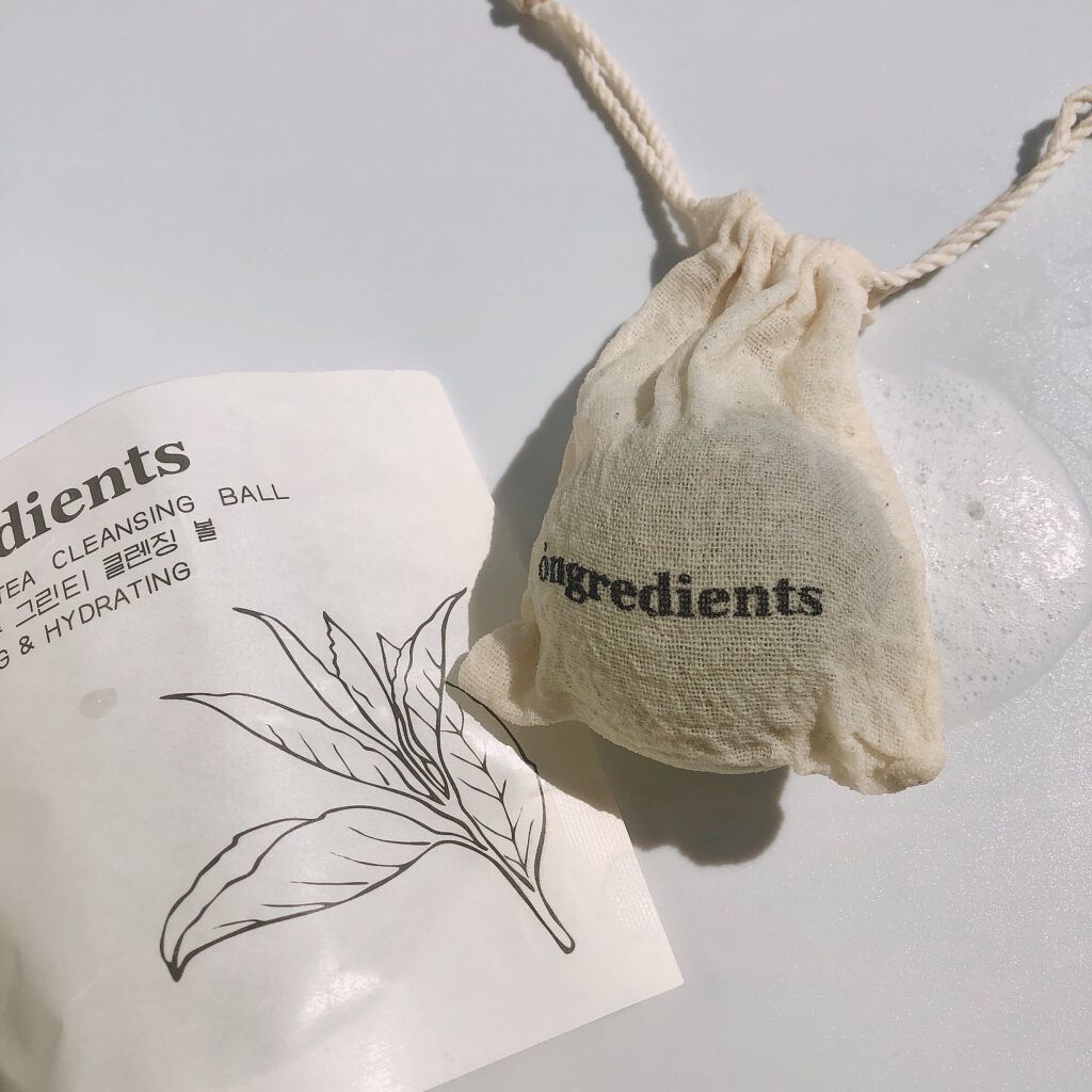 Jeju Green Tea Cleansing Ball/Ongredients/洗顔石鹸を使ったクチコミ(5枚目)