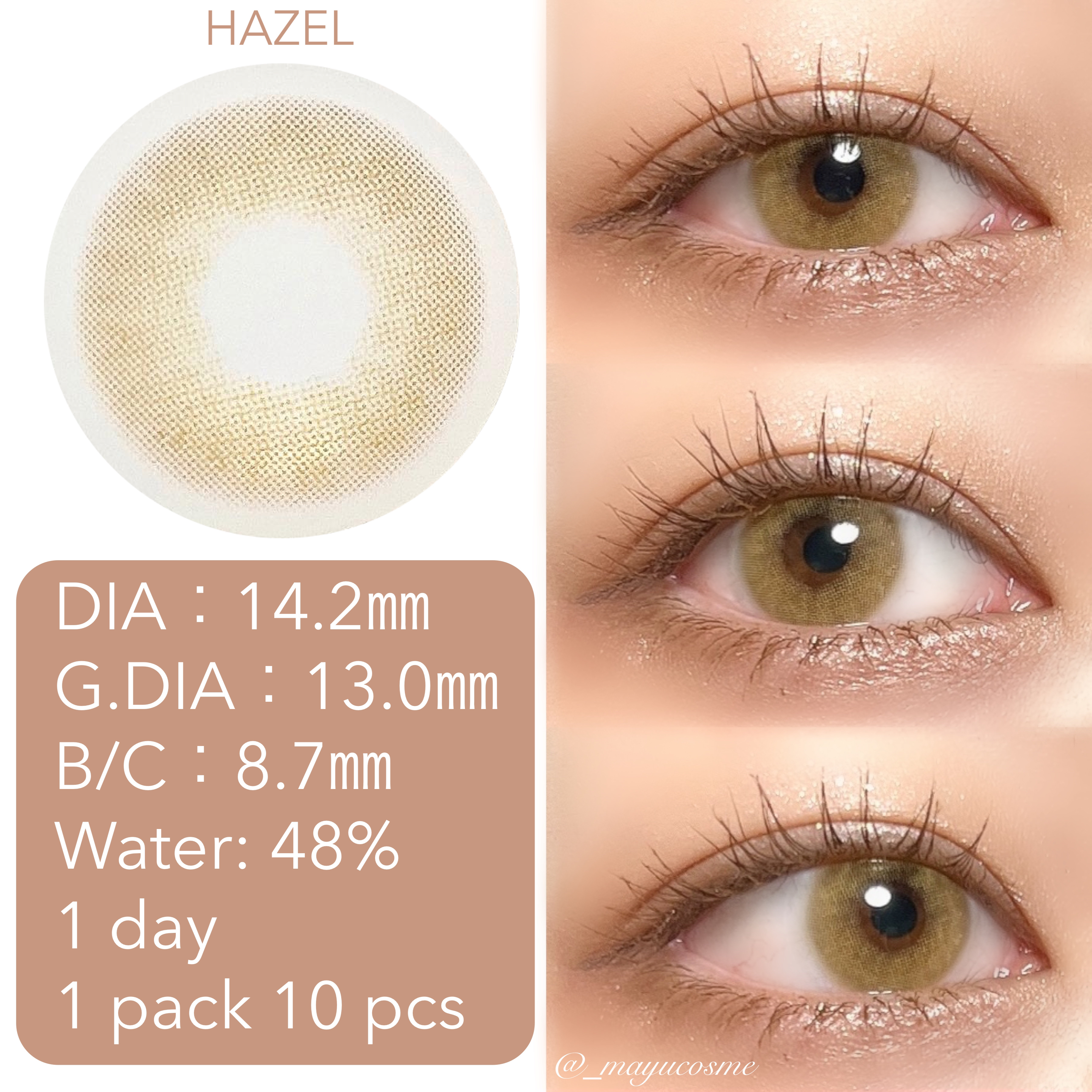 オーシャンベルベット 1day/OLENS/カラーコンタクトレンズを使ったクチコミ（2枚目）