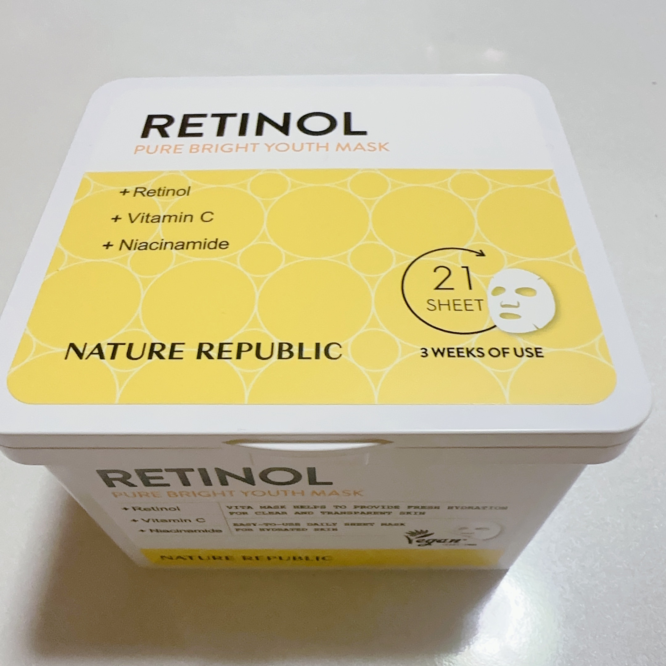 キューブマスク レチノール/ネイチャーリパブリック/シートマスク・パックを使ったクチコミ（2枚目）