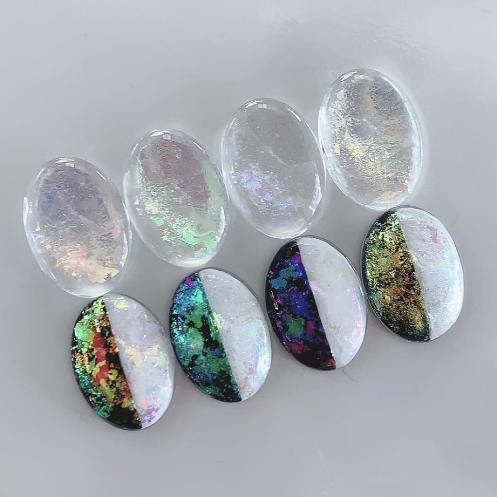 プリジェル オーロラフレークのクチコミ「こんにちは💕

今回はネイルに使うだけで一気にオシャレになるアイテム、オーロラフレークを紹介し.....」（2枚目）