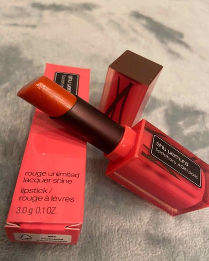 ケーキ リップスティック ルージュ アンリミテッド ラッカーシャイン/shu uemura/口紅を使ったクチコミ(1枚目)