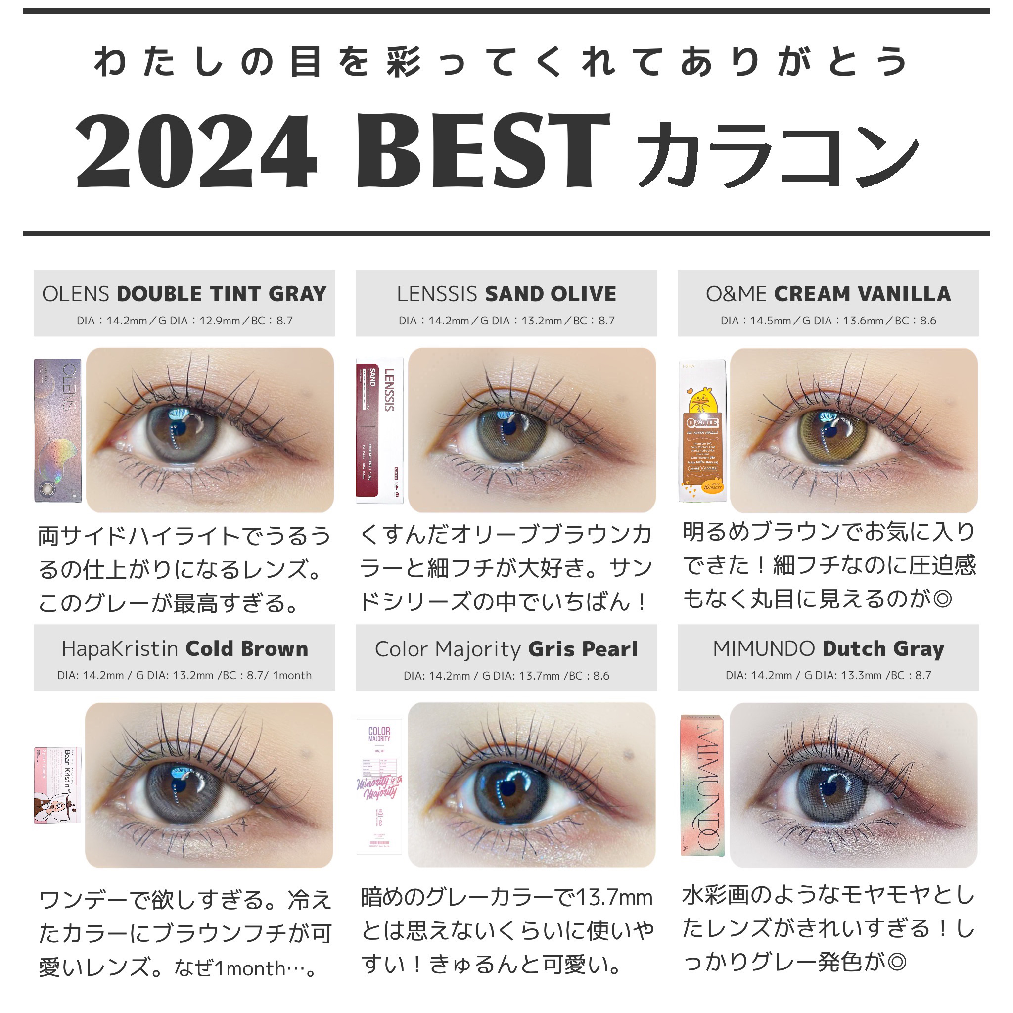 サンドシリーズ サンドオリーブ/LENSSIS/カラーコンタクトレンズを使ったクチコミ（2枚目）