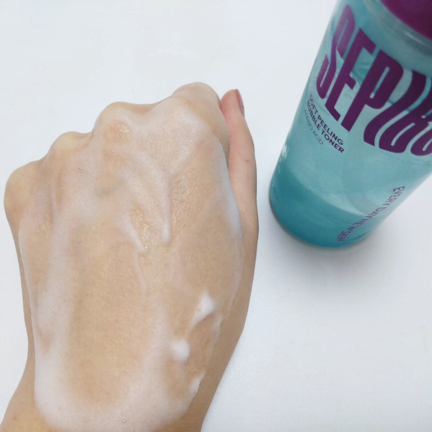 ソフトピーリングバブルトナー/SEPIBU/化粧水を使ったクチコミ（3枚目）