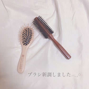 ウッド ブローブラシ ブラウン Sサイズ/MARKS&WEB/ヘアブラシを使ったクチコミ（1枚目）