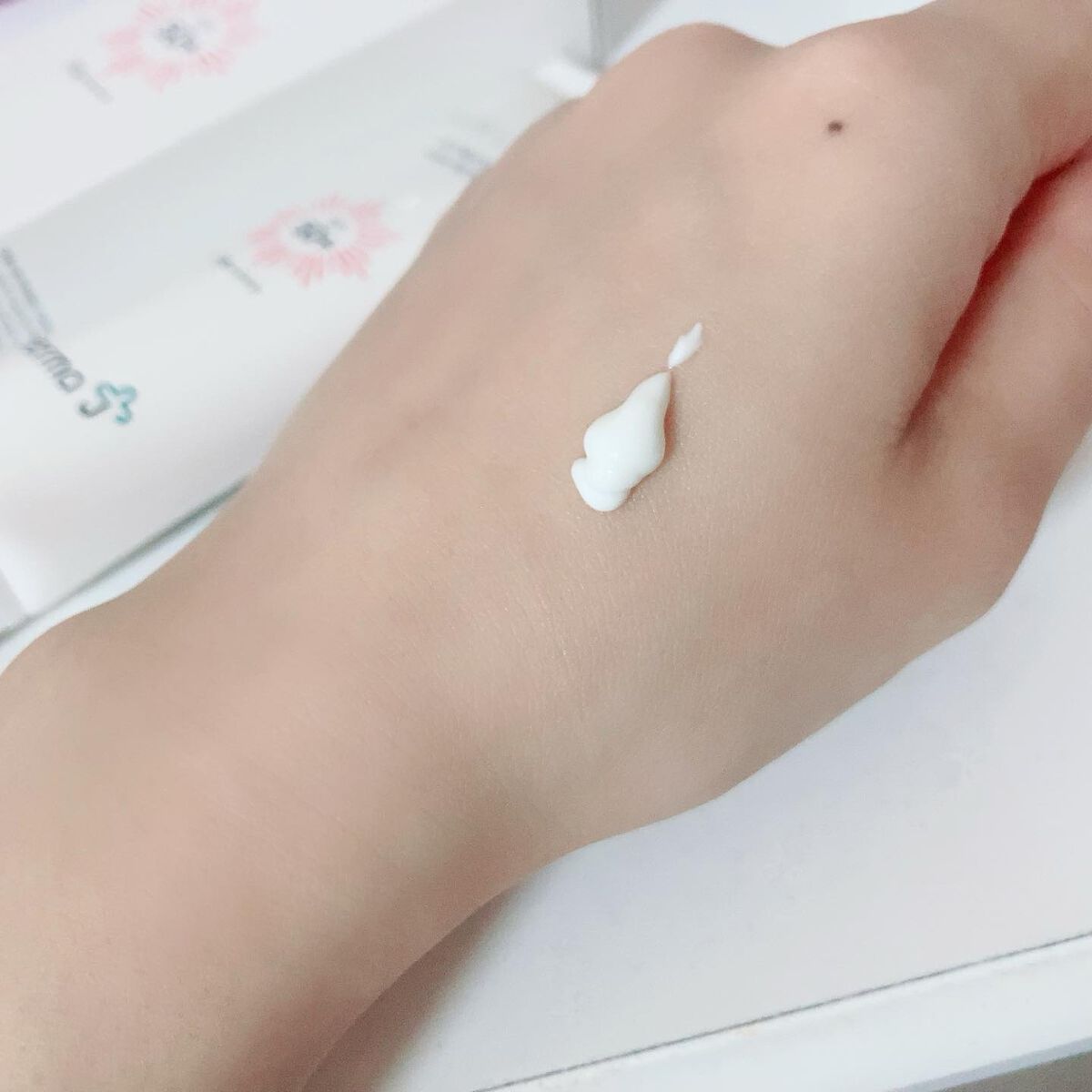 サンクリーム+/ DermaJ/日焼け止めクリームを使ったクチコミ(3枚目)