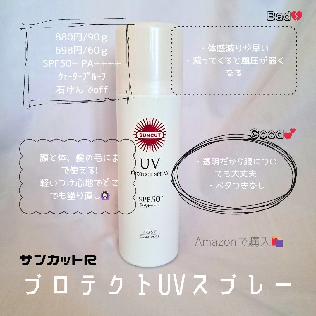 サンカットR プロテクトUV スプレー/サンカット®/日焼け止めミスト・スプレーを使ったクチコミ(4枚目)