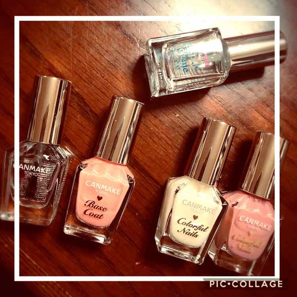 爪が薄いわたしは基本セルフネイルなんですが
最近よく使うのはキャンメイクです✨

前はデパコスだったんですが、
試しにキャンメイクにしてみたら思いの外よくて🤤


よく使うもの↓↓↓

〇ネイルハードナー
保湿成分である加水分解ケラチンを
