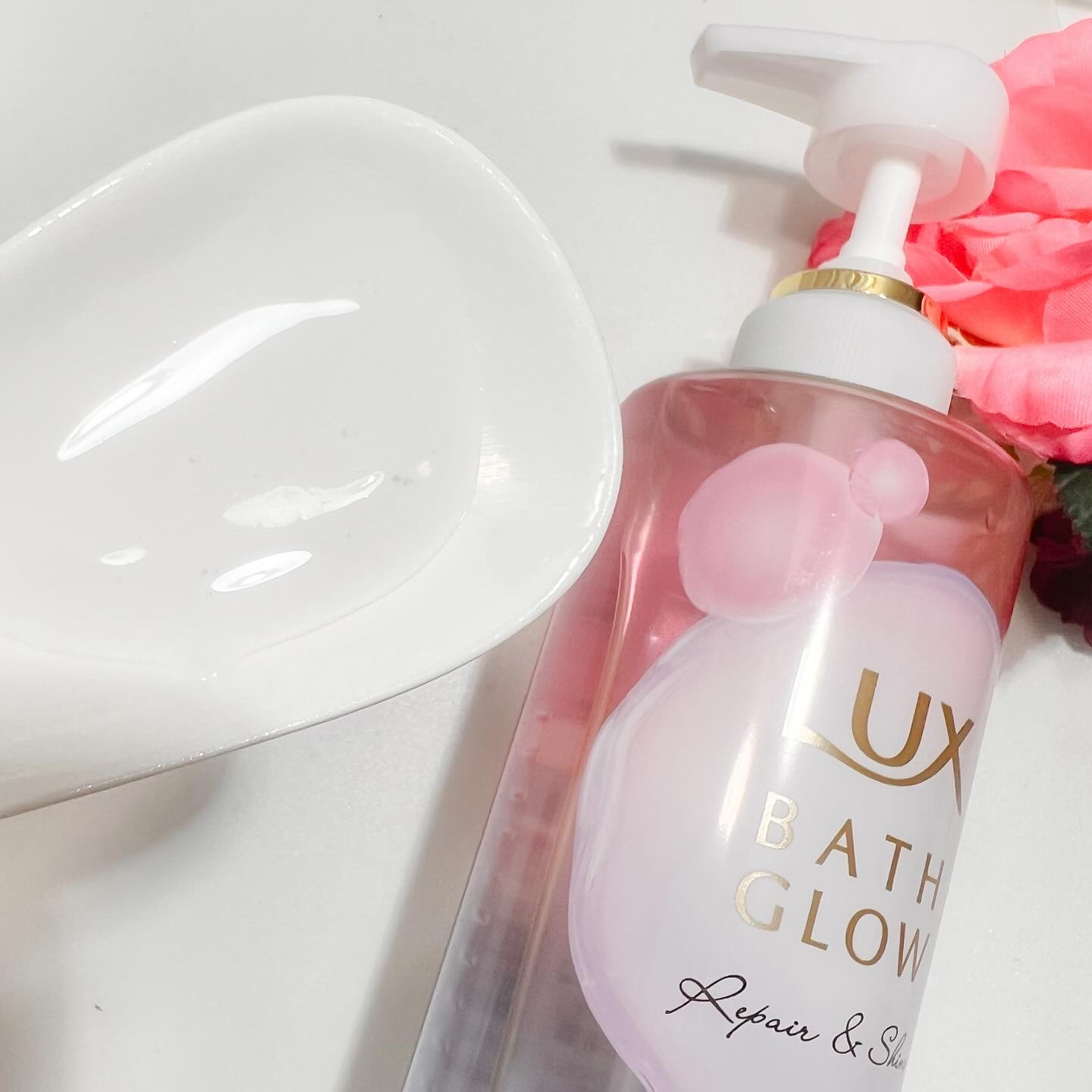 バスグロウ ストレート&シャイン シャンプー/トリートメント/LUX/市販シャンプーを使ったクチコミ（2枚目）