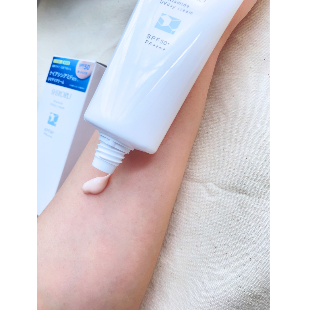 ナイアミドUVデイクリーム/SHIRORU/日焼け止めクリームを使ったクチコミ（3枚目）