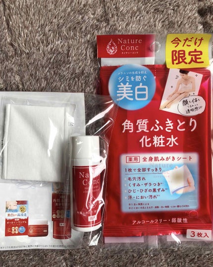 ネイチャーコンク 薬用 ふきとり化粧水シート/ネイチャーコンク/トナーパッドを使ったクチコミ(1枚目)