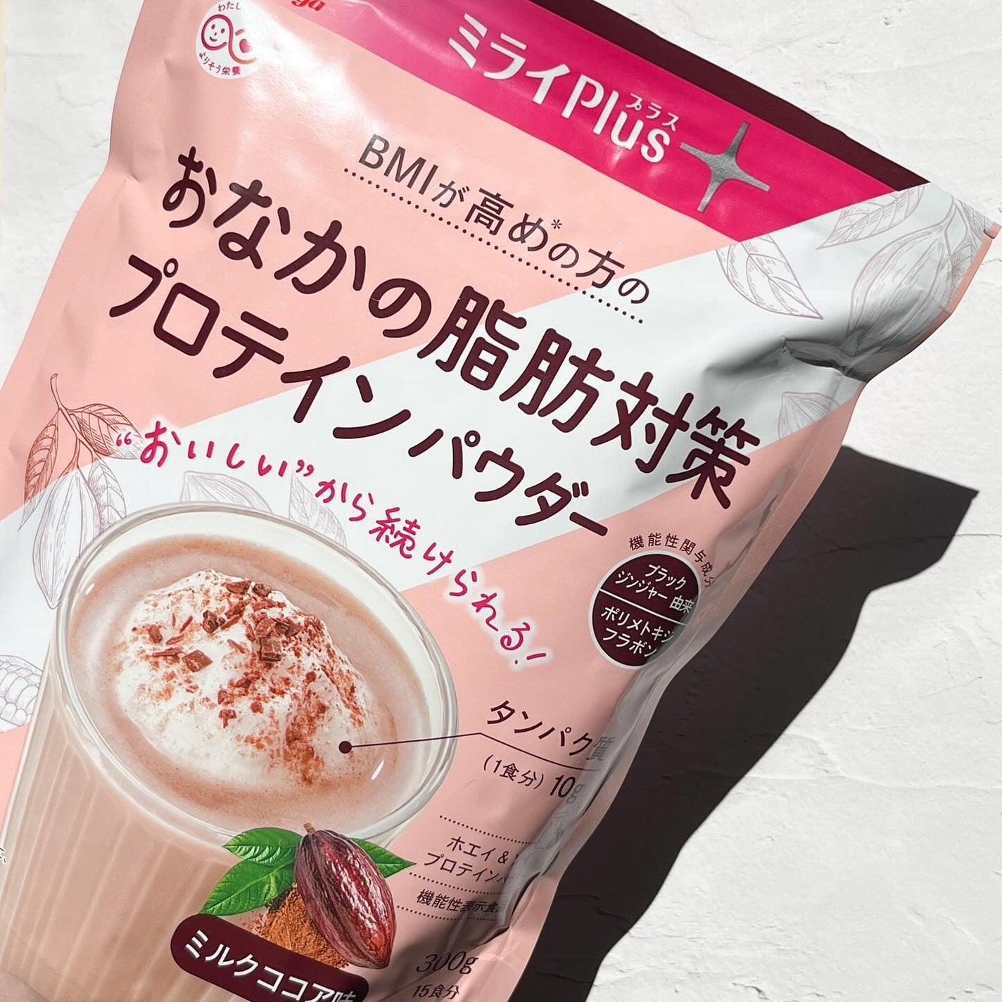 ミライPlusプロテイン ミルクココア味 ホエイ&ソイプロテインパウダー/森永乳業/その他プロテインを使ったクチコミ(4枚目)