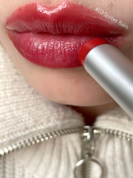 グラスティングメルティングバーム/rom&nd/リップバームを使ったクチコミ(4枚目)