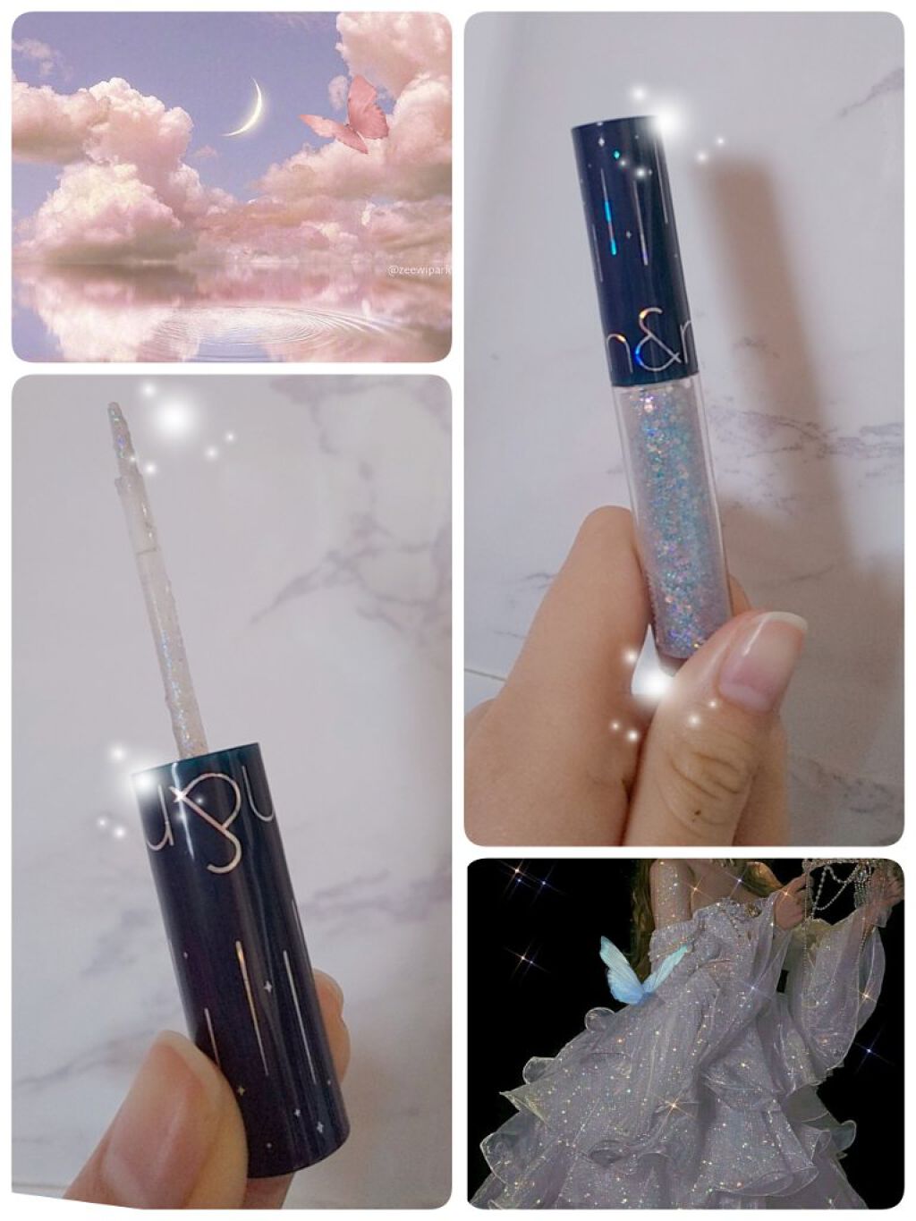 リキッド グリッター シャドウ/rom&nd/グリッターを使ったクチコミ（1枚目）