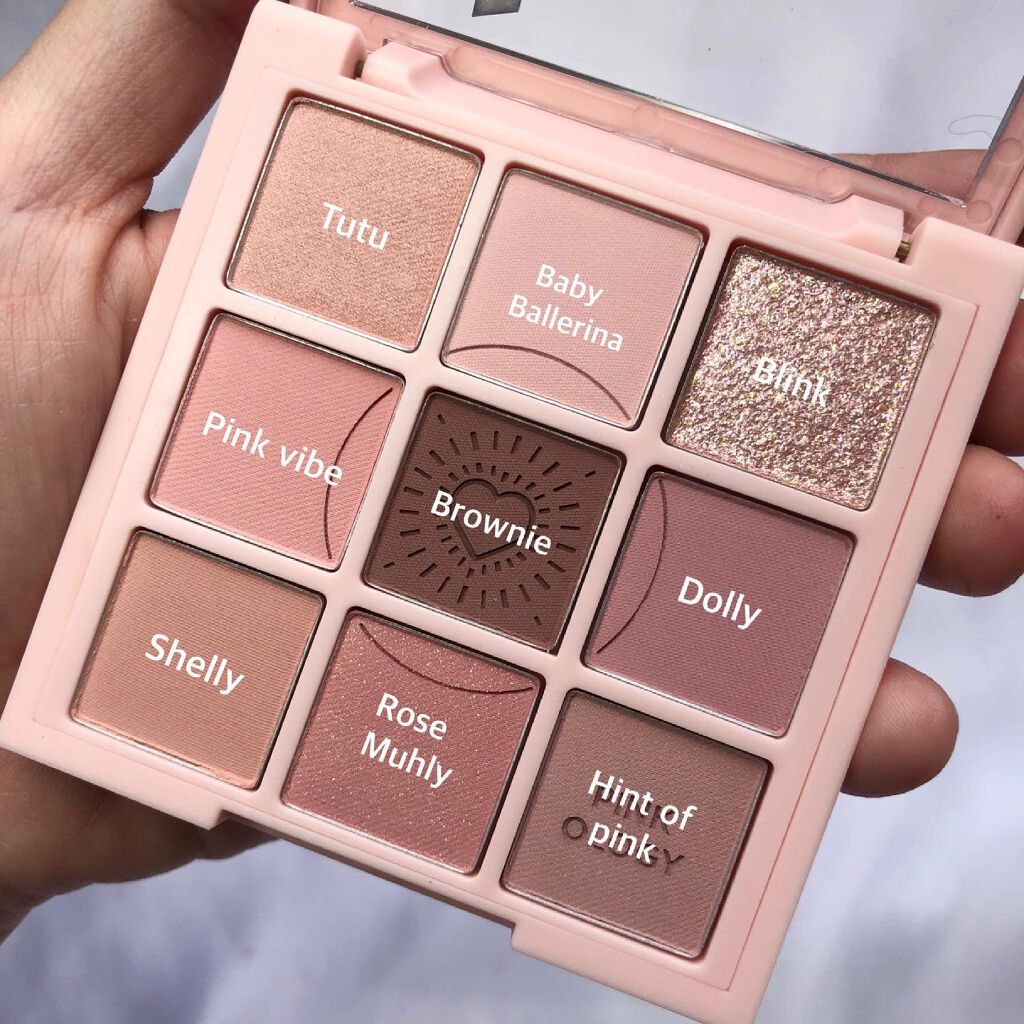 マイフェイブムードアイパレット 9カラー/HOLIKA HOLIKA/アイシャドウパレットを使ったクチコミ(2枚目)