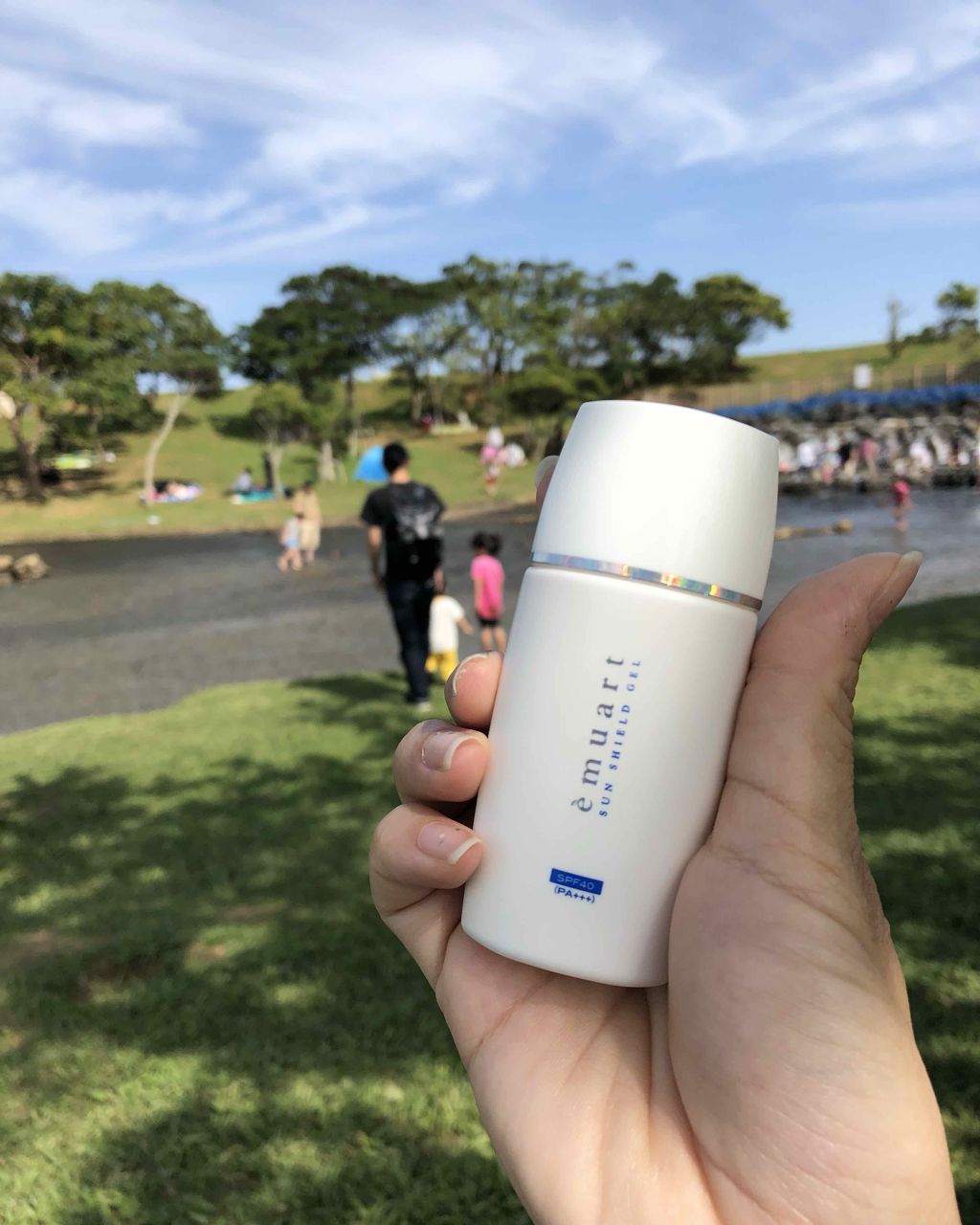 emuart(エミュアール) サンシールドゲルのクチコミ「
エミュアール化粧
サンシールドゲル

暑くなってきた沖縄〜！！！
親子で共用できる日焼け止め.....」（2枚目）