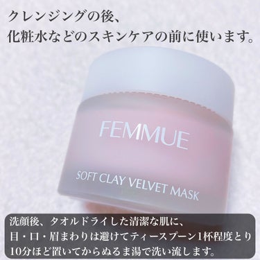 ソフトクレイ ベルベットマスク/FEMMUE/洗い流すパック・マスクを使ったクチコミ（3枚目）