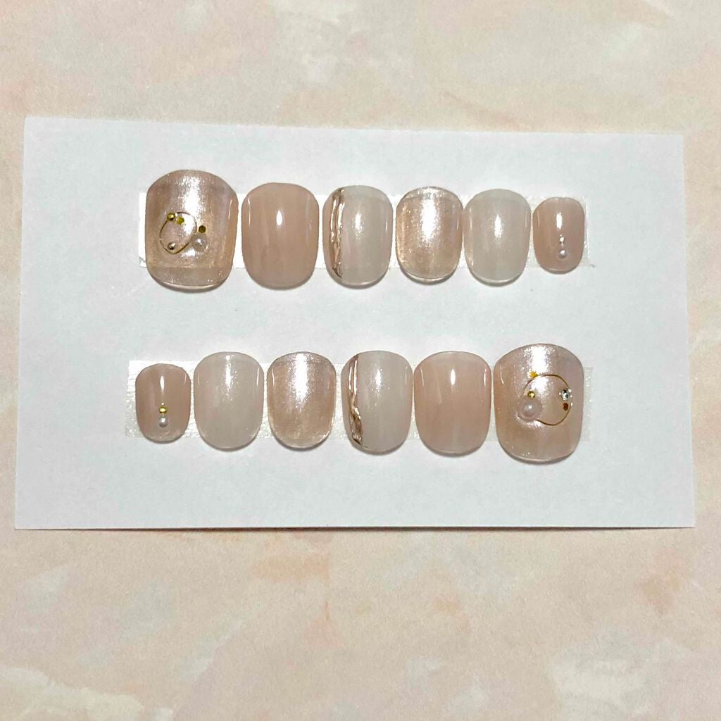 クリアネイルチップ/セリア/ネイルチップ・パーツを使ったクチコミ(3枚目)