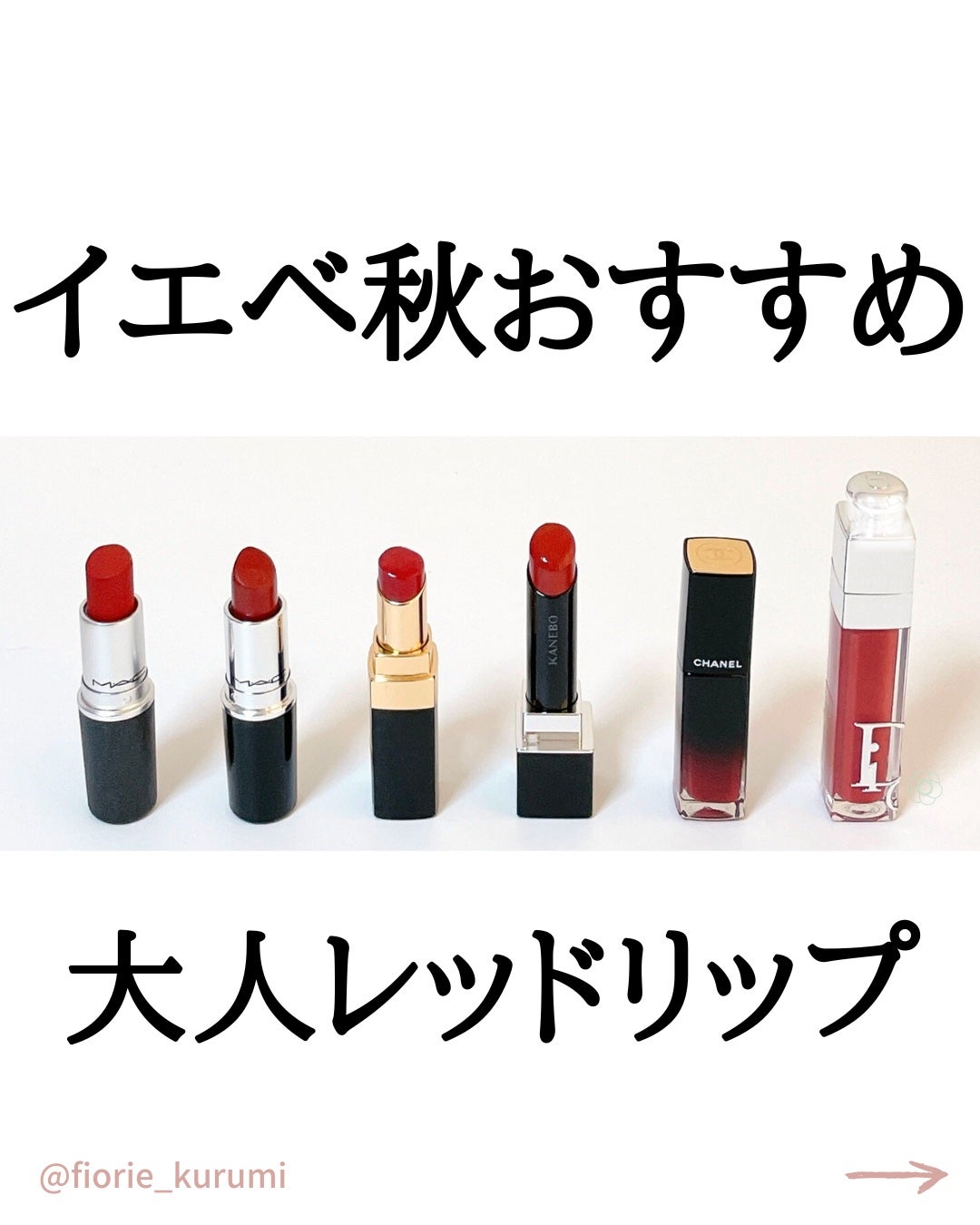 M・A・C・CHANEL・Dior・KANEBOの口紅・グロス・リップライナー M・A・C・CHANEL・Dior・KANEBOの口紅・グロス・リップライナー