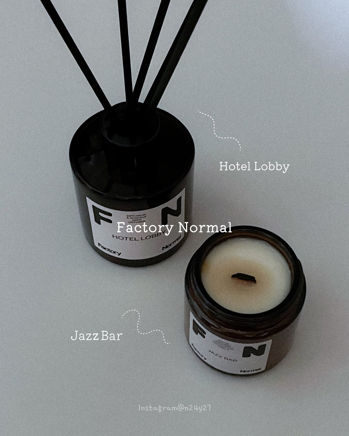 茶色い瓶 ウッド芯 キャンドル - Jazz Bar/Factory Normal/アロマキャンドルを使ったクチコミ(1枚目)