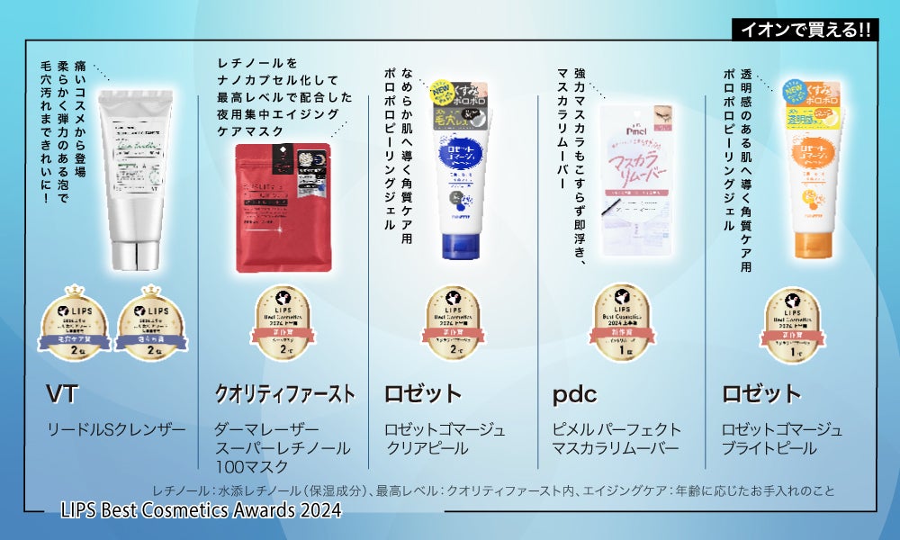 【編集部厳選】イオンでゲット!「LIPSベストコスメ2024 上半期」受賞アイテムおすすめ16選の画像