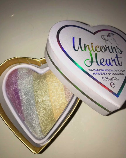 ハートハイライター ユニコーンハート/MAKEUP REVOLUTION/パウダーハイライトを使ったクチコミ(1枚目)