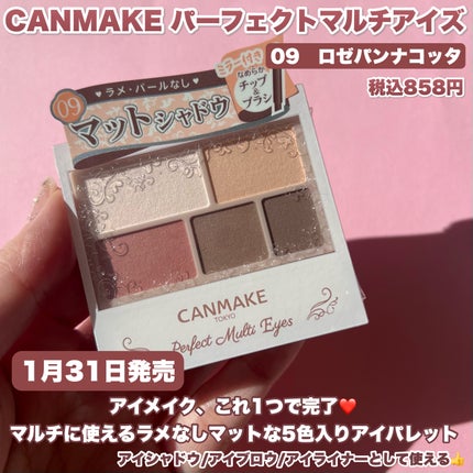 パーフェクトマルチアイズ/キャンメイク/アイシャドウパレットを使ったクチコミ(2枚目)