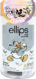 ellips 【ディズニー限定デザイン】ellips（エリップス）ヘアオイル ボトルタイプ30粒 (ブラック／ピーチ＆シトラスの香り)ドナルドダック