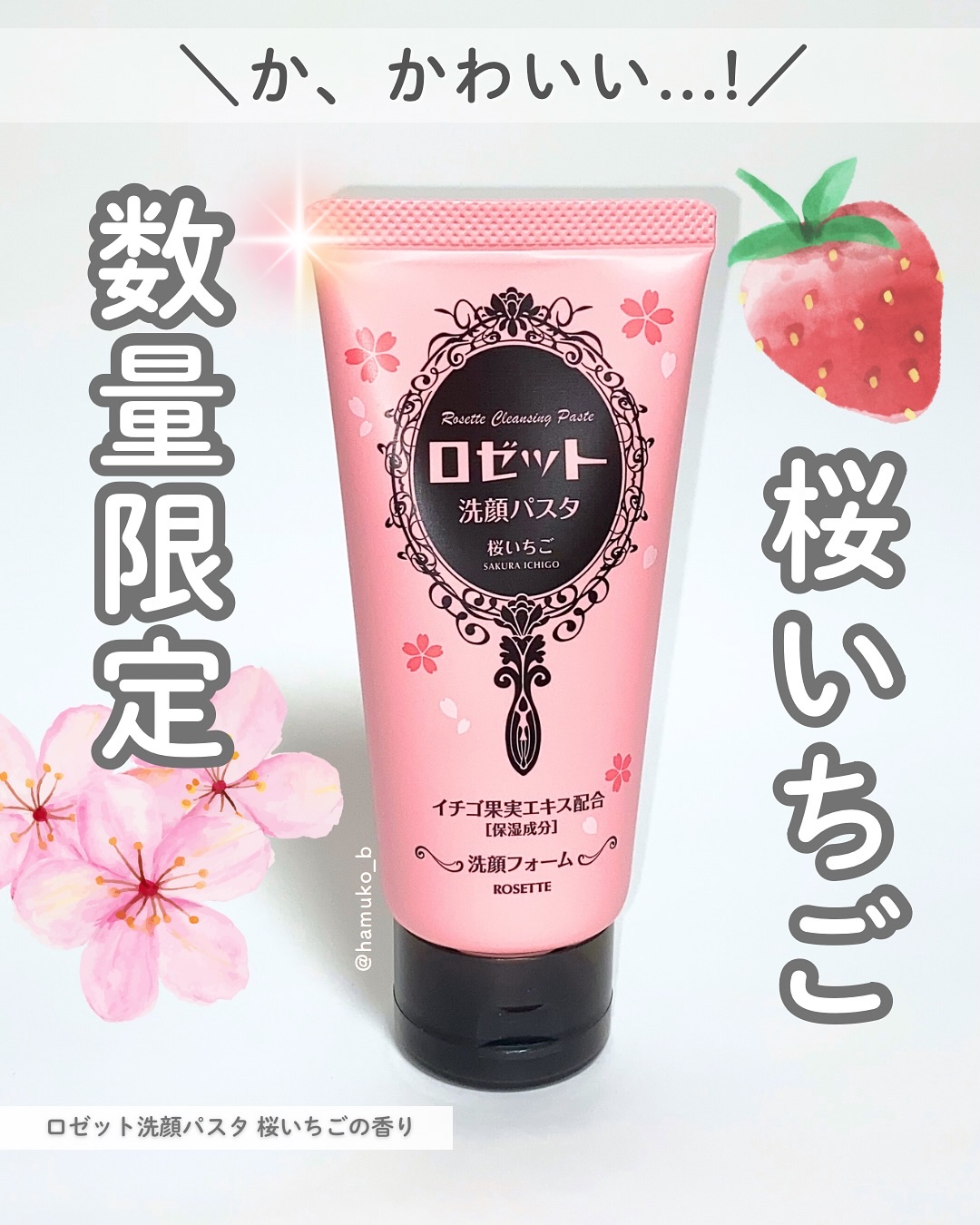 ロゼット洗顔パスタ 桜いちごの香り[洗顔フォーム]/ロゼット/洗顔フォームを使ったクチコミ（1枚目）