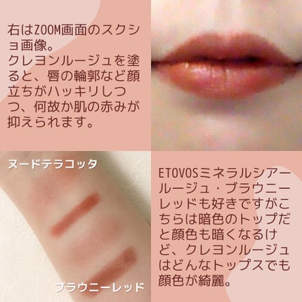 ミネラルクレヨンルージュ/エトヴォス/口紅を使ったクチコミ(2枚目)