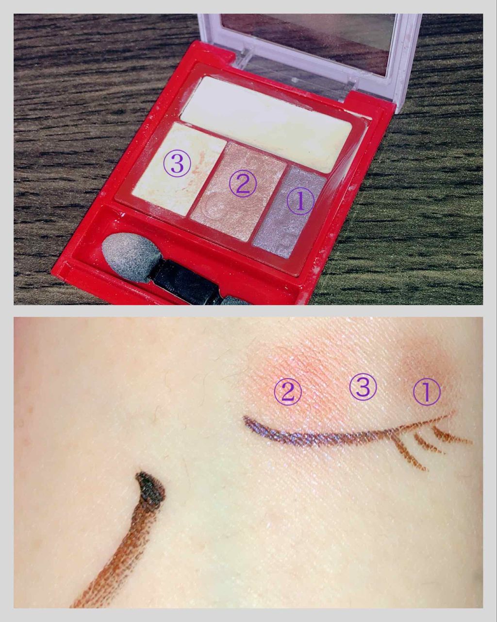 アクセントカラーアイズ CC/インテグレート/アイシャドウパレットを使ったクチコミ(2枚目)