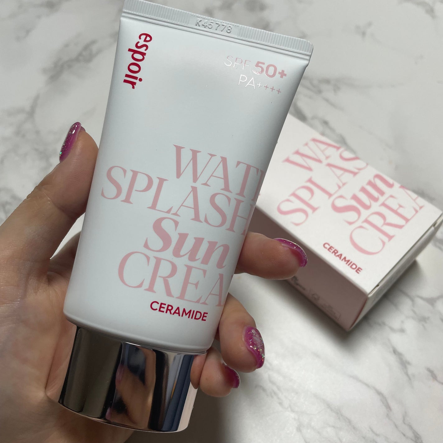ウォータースプラッシュサンクリーム セラミド/espoir/日焼け止めクリームを使ったクチコミ(1枚目)