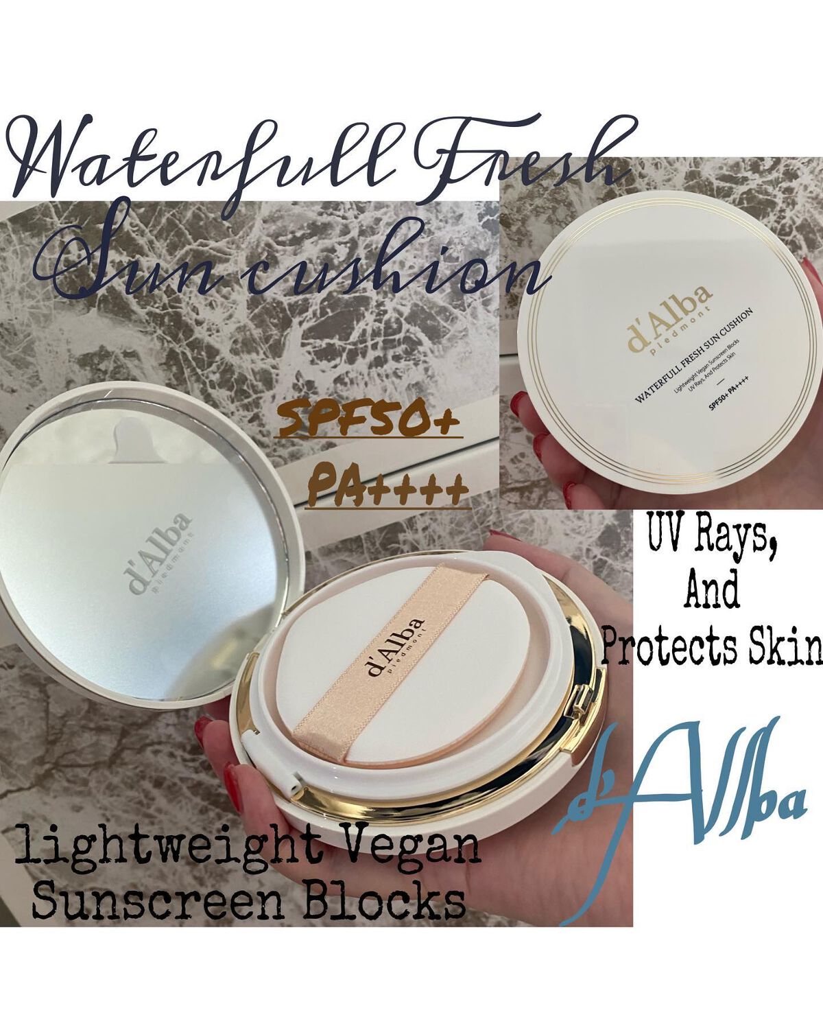 ウォータフルフレッシュサンクッション/ダルバ/日焼け止めローションを使ったクチコミ（1枚目）