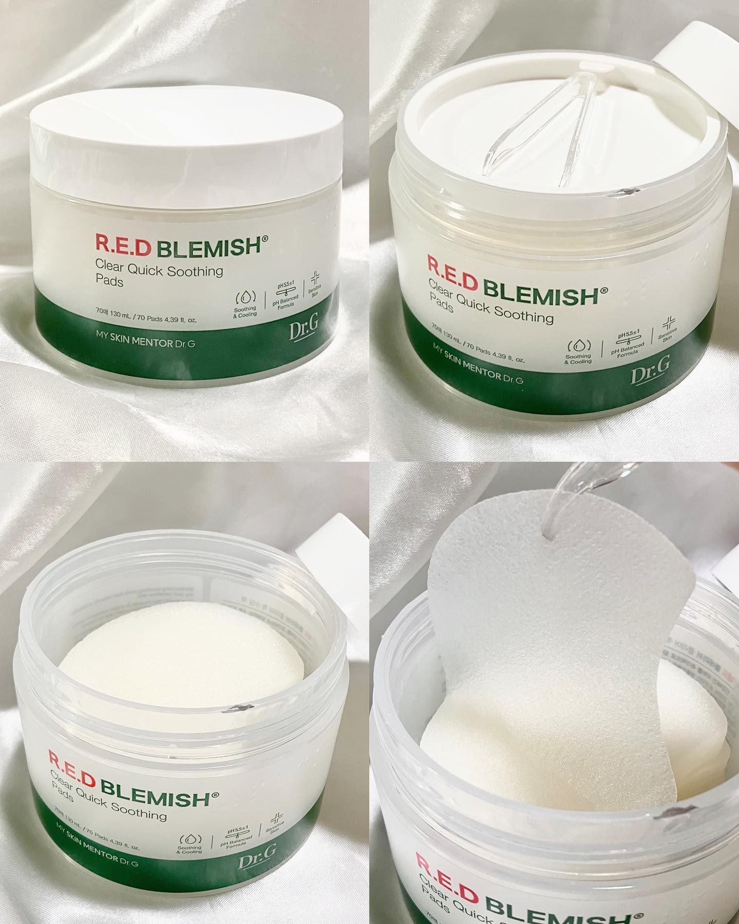 レッドブレミッシュクリアクイックスージングパック/Dr.G/拭き取り化粧水を使ったクチコミ（2枚目）