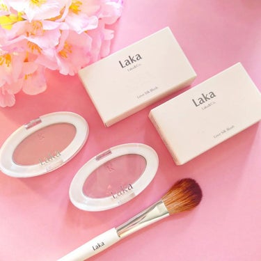 Laka ラブシルクブラッシュのクチコミ「・⁡
⁡⁡
⁡✔LAKA⁡
⁡Love silk Brush⁡
⁡⁡
⁡・705 Angel⁡.....」（1枚目）