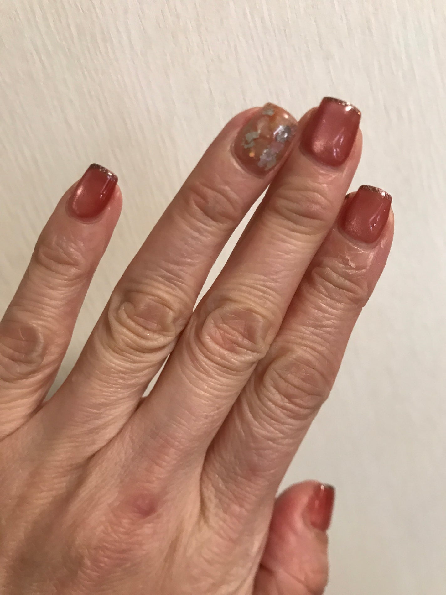 キラキラ☆ on LIPS 「#今月のネイル#春先取りな#色と#デザイン#明日春が来たら#松..」(1枚目)