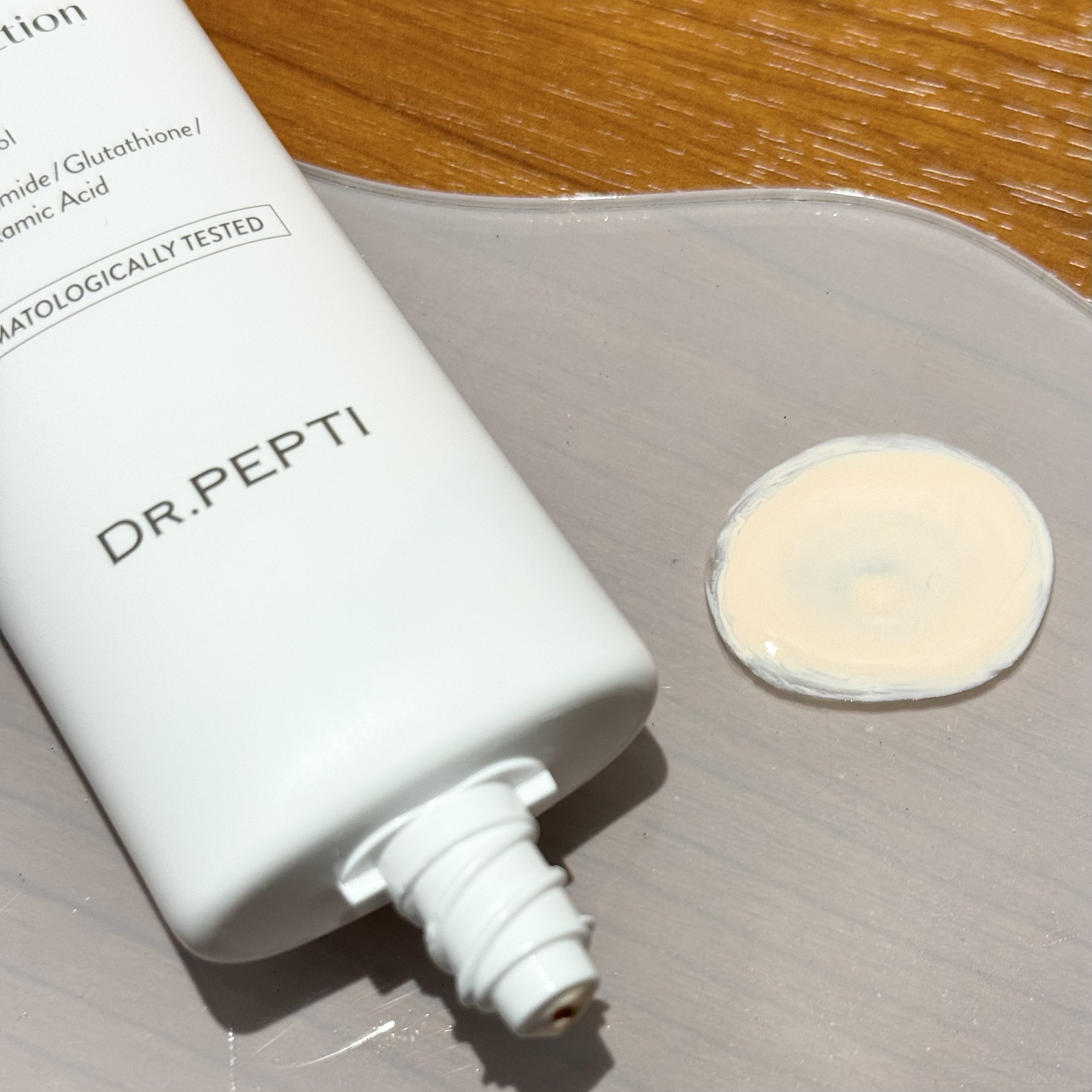 UVプラス トーンアップサンスクリーン/DR.PEPTI/日焼け止めミルクを使ったクチコミ（2枚目）