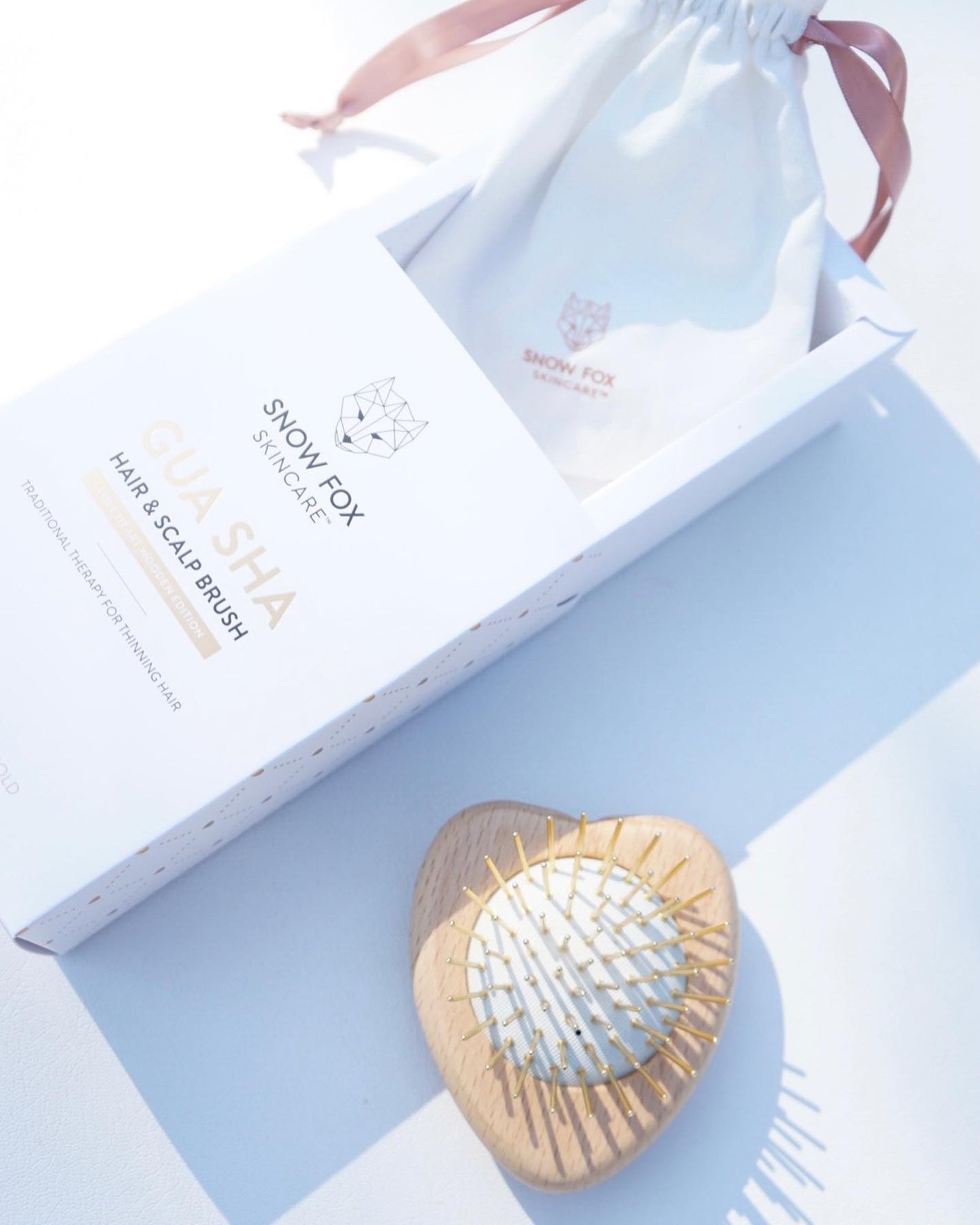 プレミアム FOX カッサ ウッド ミニハート ヘアブラシ/SNOW FOX SKINCARE/ヘアブラシを使ったクチコミ(1枚目)