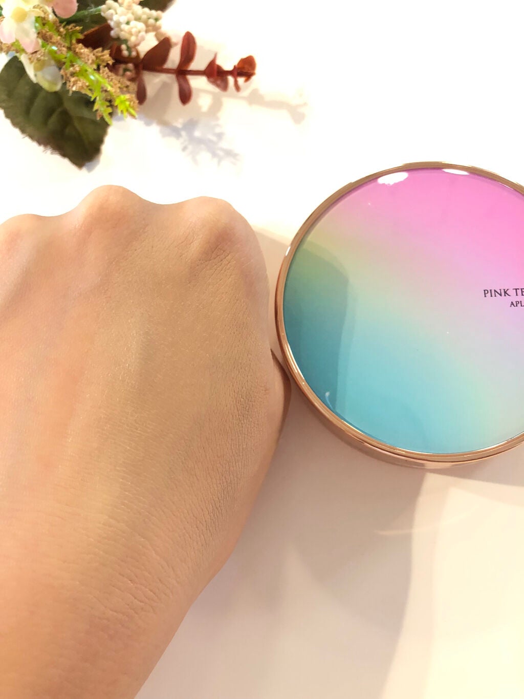 ピンクティーツリーカバークッション/APLIN/クッションファンデーションを使ったクチコミ(4枚目)