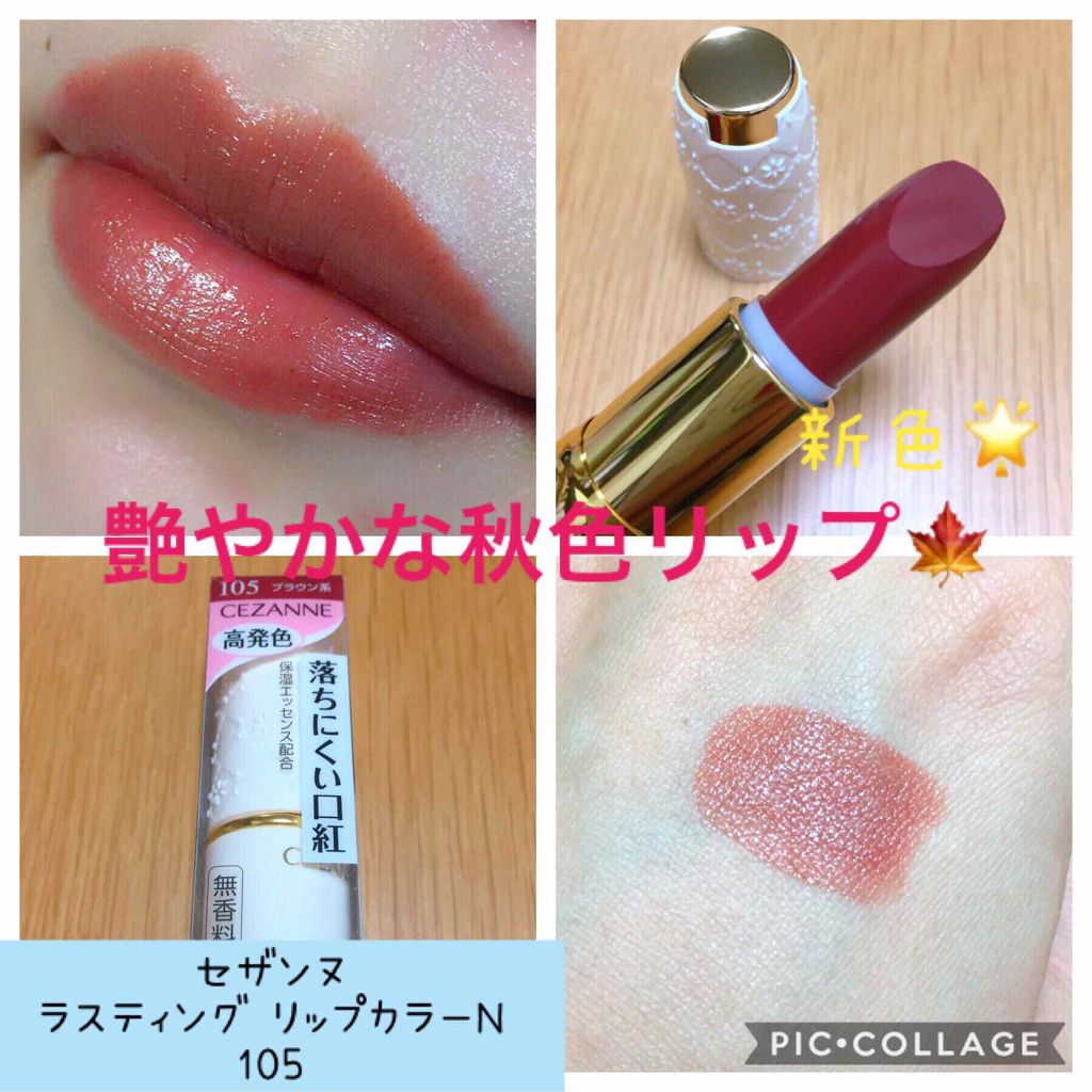 ラスティング リップカラーN/CEZANNE/口紅を使ったクチコミ（1枚目）