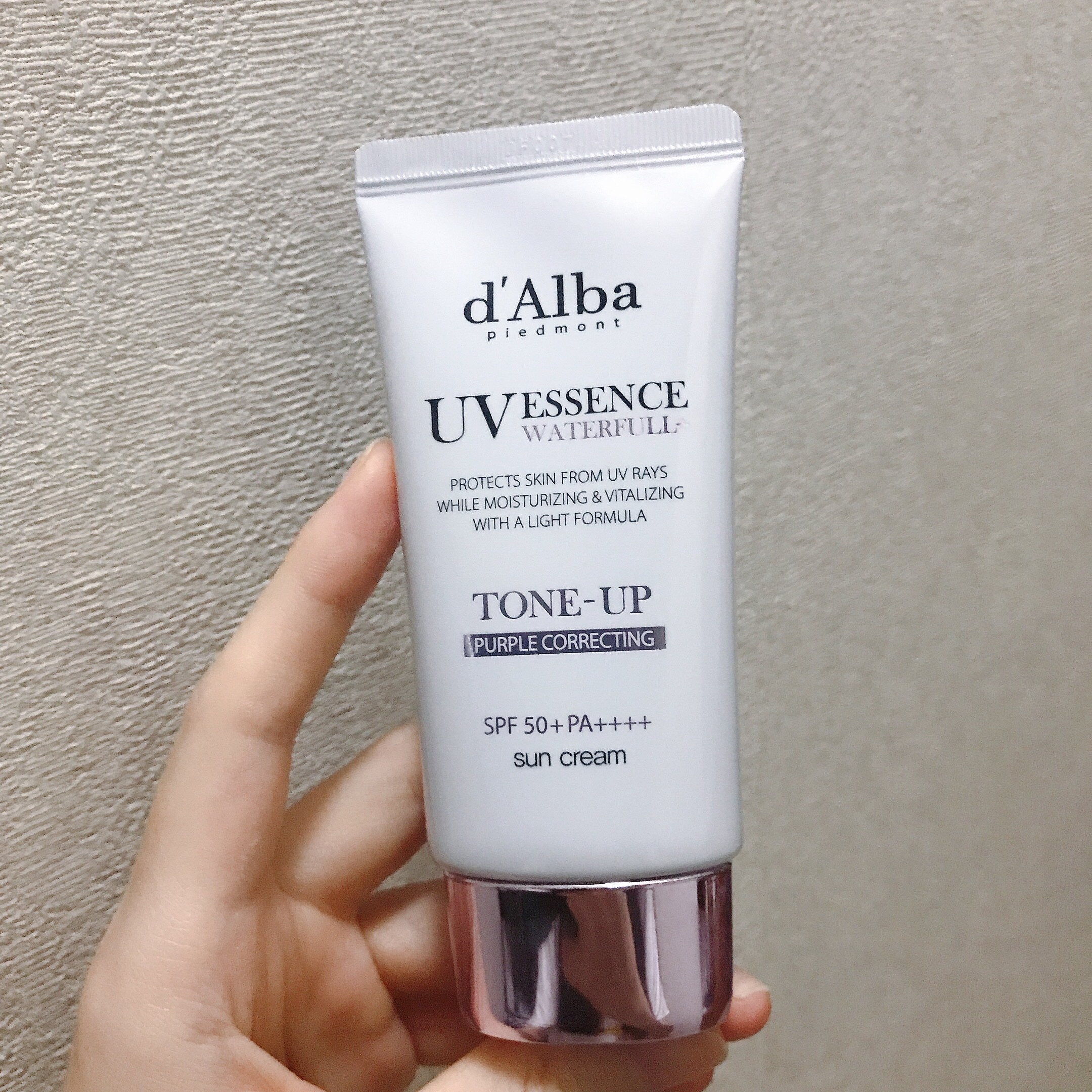 ダルバ ウォータフル トーンアップ サンクリーム(パープル)/ダルバ/日焼け止めクリームを使ったクチコミ（2枚目）