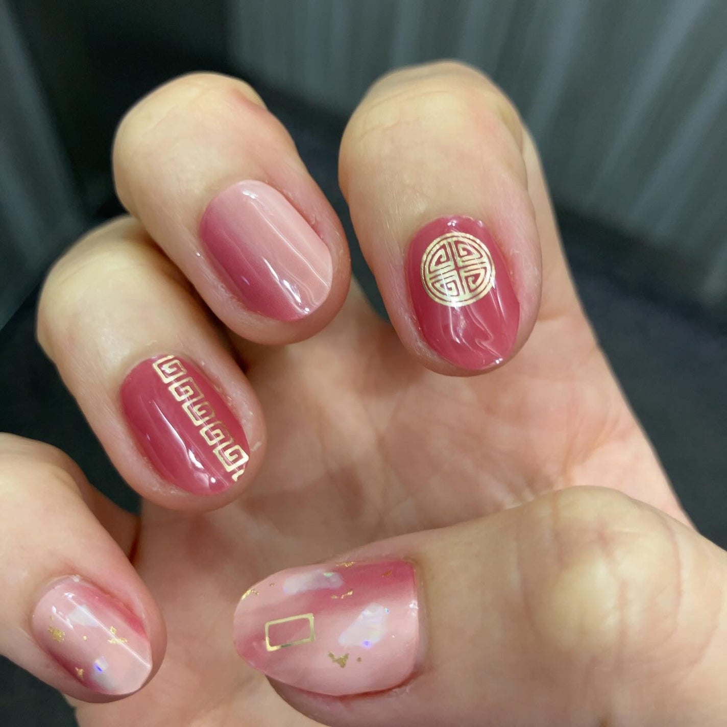 セミキュアジェルネイル(ハンド)/ohora/ネイルシールを使ったクチコミ(5枚目)