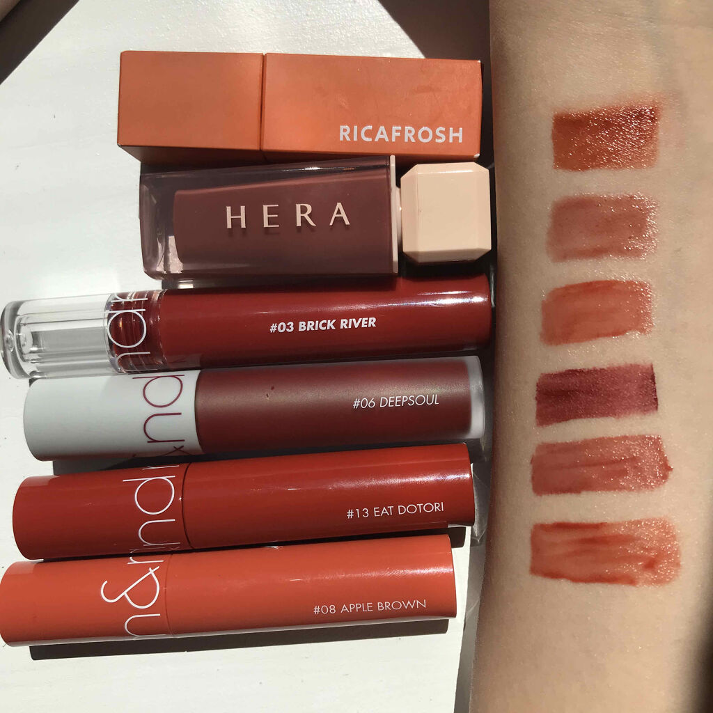 ジューシーラスティングティント/rom&nd/リップティントを使ったクチコミ（3枚目）