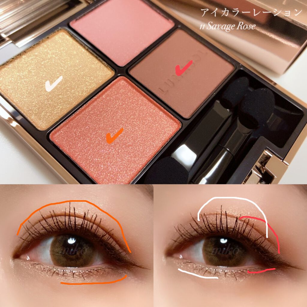 アイカラーレーション/LUNASOL/アイシャドウパレットを使ったクチコミ(2枚目)