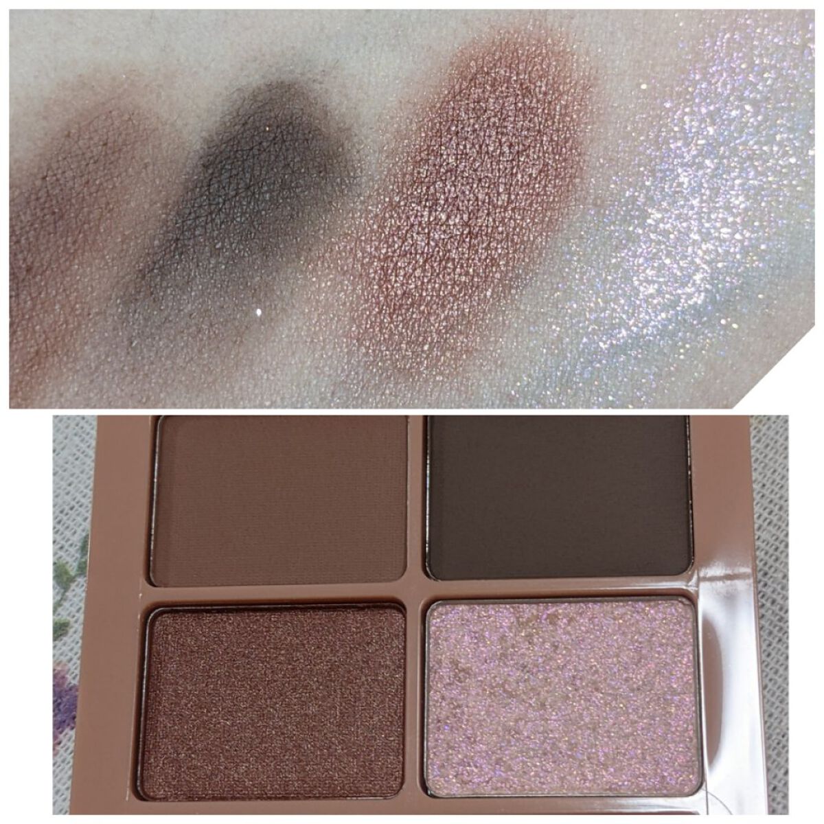 わんだふるアイカラー 02 プードルブラウン（レッド・ピンク系）/KIREI FACTORY/アイシャドウパレットを使ったクチコミ（2枚目）