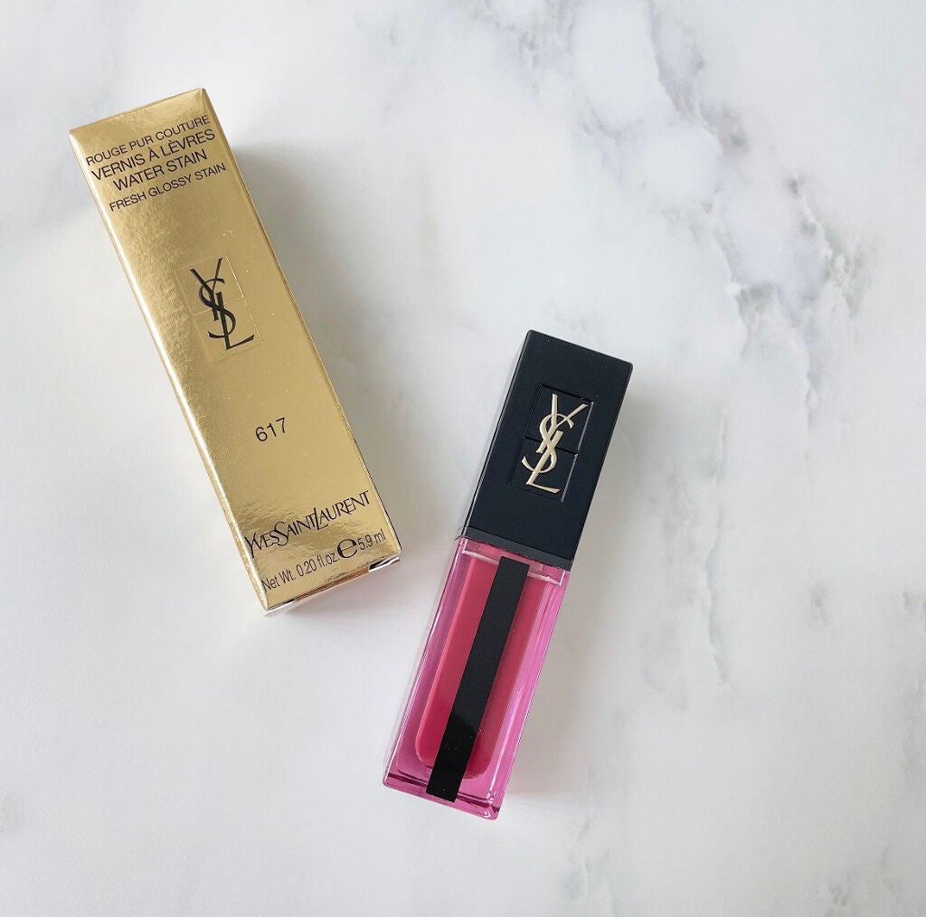 ルージュ ピュールクチュール ヴェルニ ウォーターステイン/YVES SAINT LAURENT BEAUTE/口紅を使ったクチコミ(2枚目)