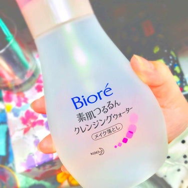 【使い切りアイテム】﻿
.﻿
.﻿
.﻿
今回ご紹介するアイテムはこちらです◡̈⃝⋆*﻿
﻿
🧡Biore🧡﻿
     素肌つるるん クレンジングウォーター﻿
     メイク落とし﻿
﻿
﻿
このメ